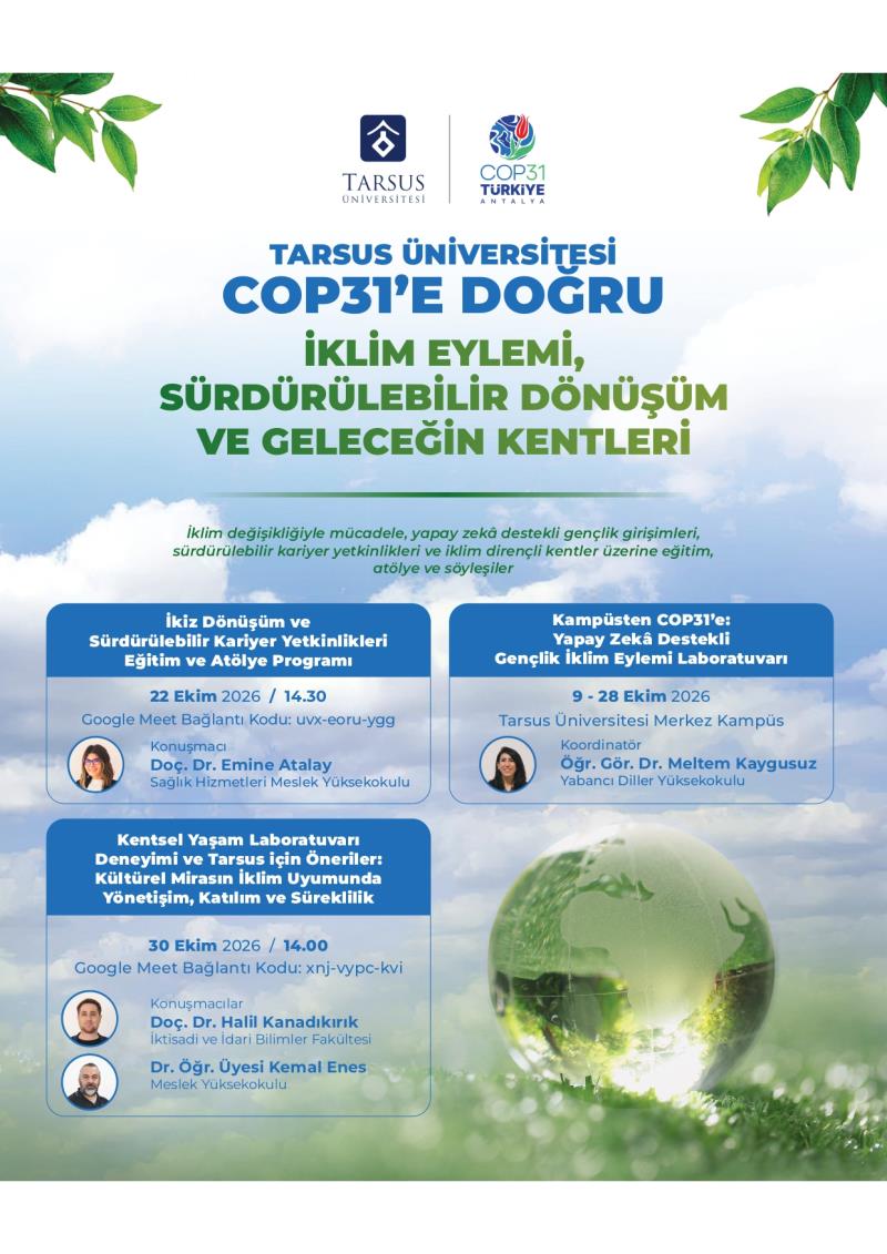 COP31 Kapsamında İklim ve Sürdürülebilirlik Etkinlikleri