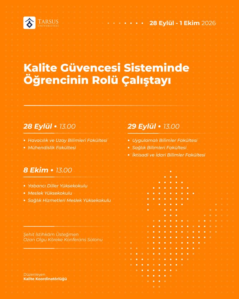 "Kalite Güvencesi Sisteminde Öğrencinin Rolü" Konulu Çalıştay