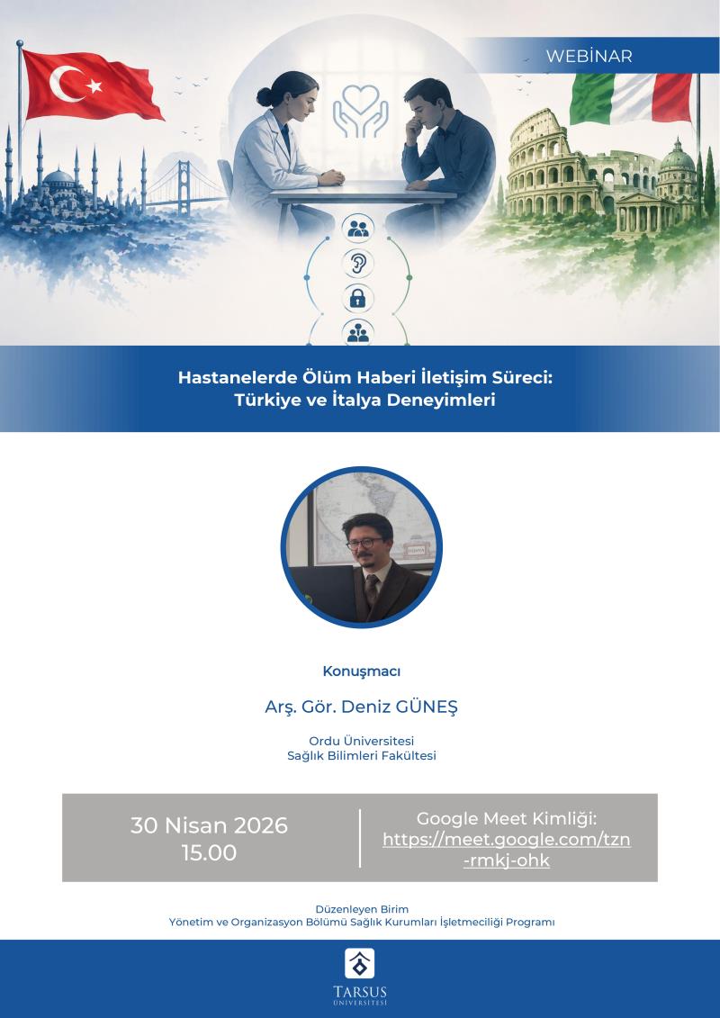 Sağlık İletişimi Alanında Webinar Düzenleniyor...